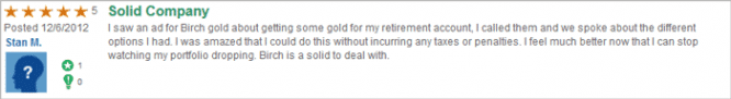 birch gold trustlink customer review 3