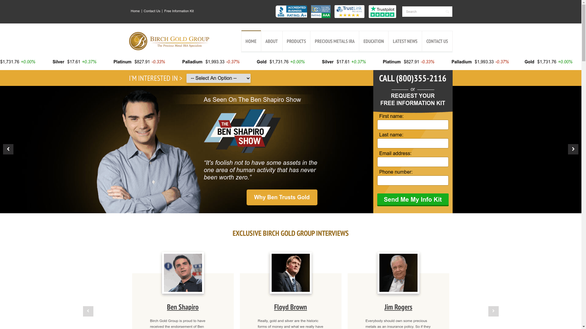 birch gold group screenshot